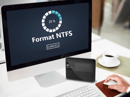 format WD external hard drive to NTFS on Mac