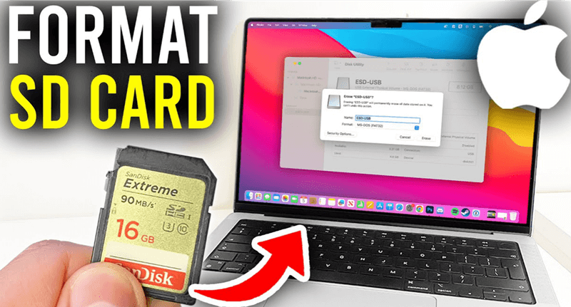 format SDHC/SDXC card to NTFS on Mac