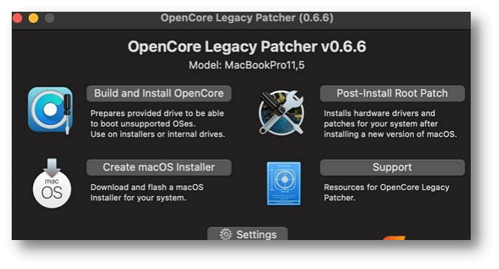 Install OpenCore Patcher