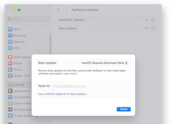 Install macOS Sequoia Beta