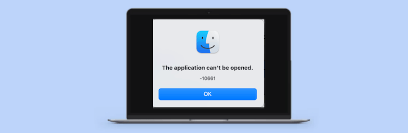the application can't be opened. - 10661 error
