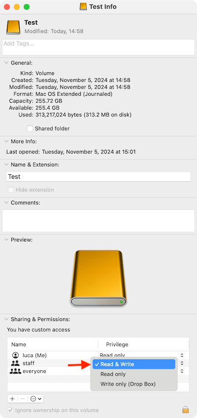 WD My Passport is ready-only on Mac