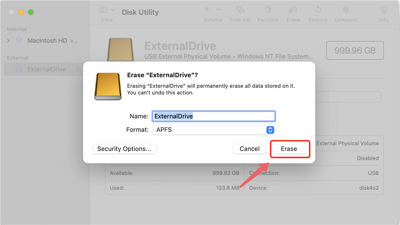 fix Seagate Backup Plus read-only on Mac
