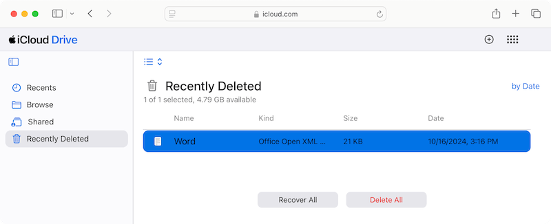 recover deleted MS Word documents from MacBook/MacBook Pro/MacBook Air