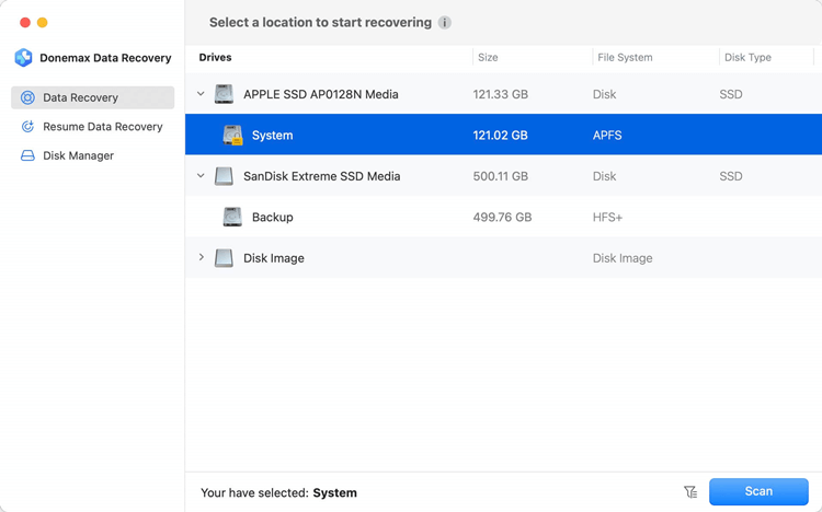 best Mac data recovery software - Donemax Data Recovery for Mac