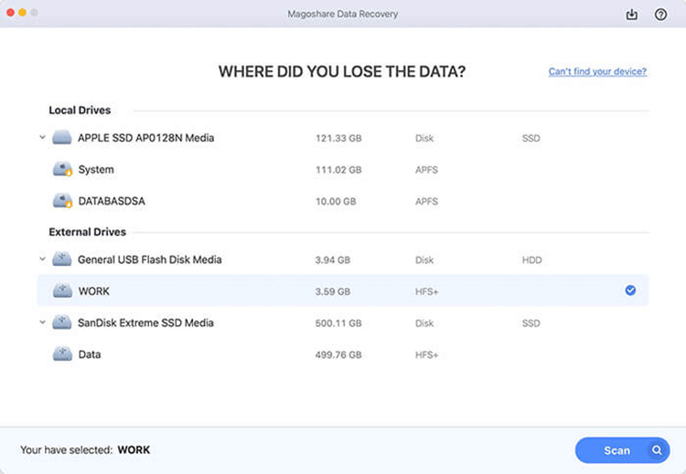 best Mac data recovery software - Magoshare Data Recovery for Mac