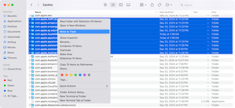 delete temporary files on Mac