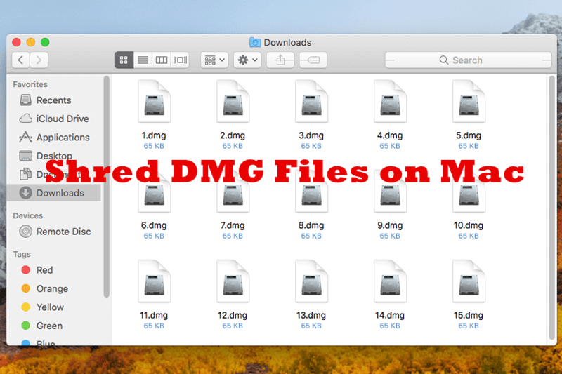 shred DMG files on Mac