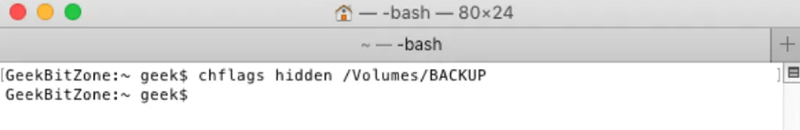 hide disk on Mac