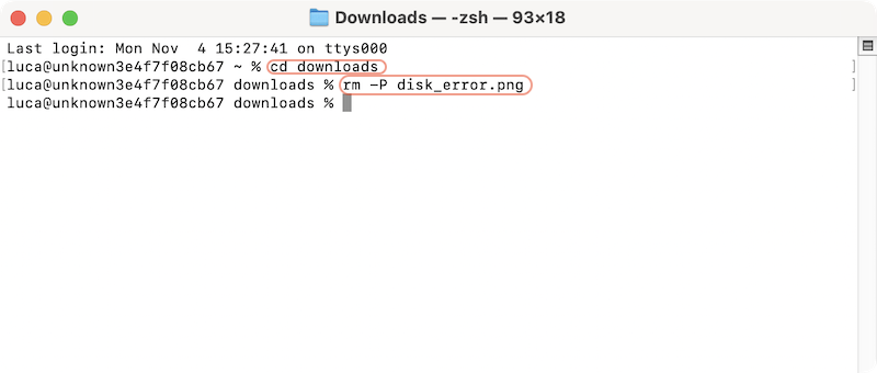 permanently erase data in macOS High Sierra