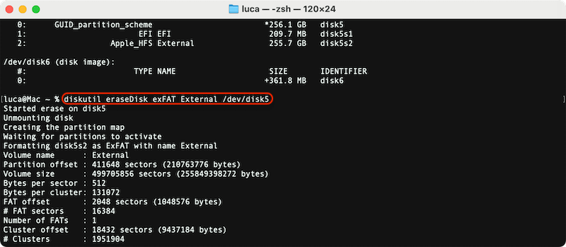 Format USB Drive, External Hard Drive on macOS Catalina (macOS 10.15)