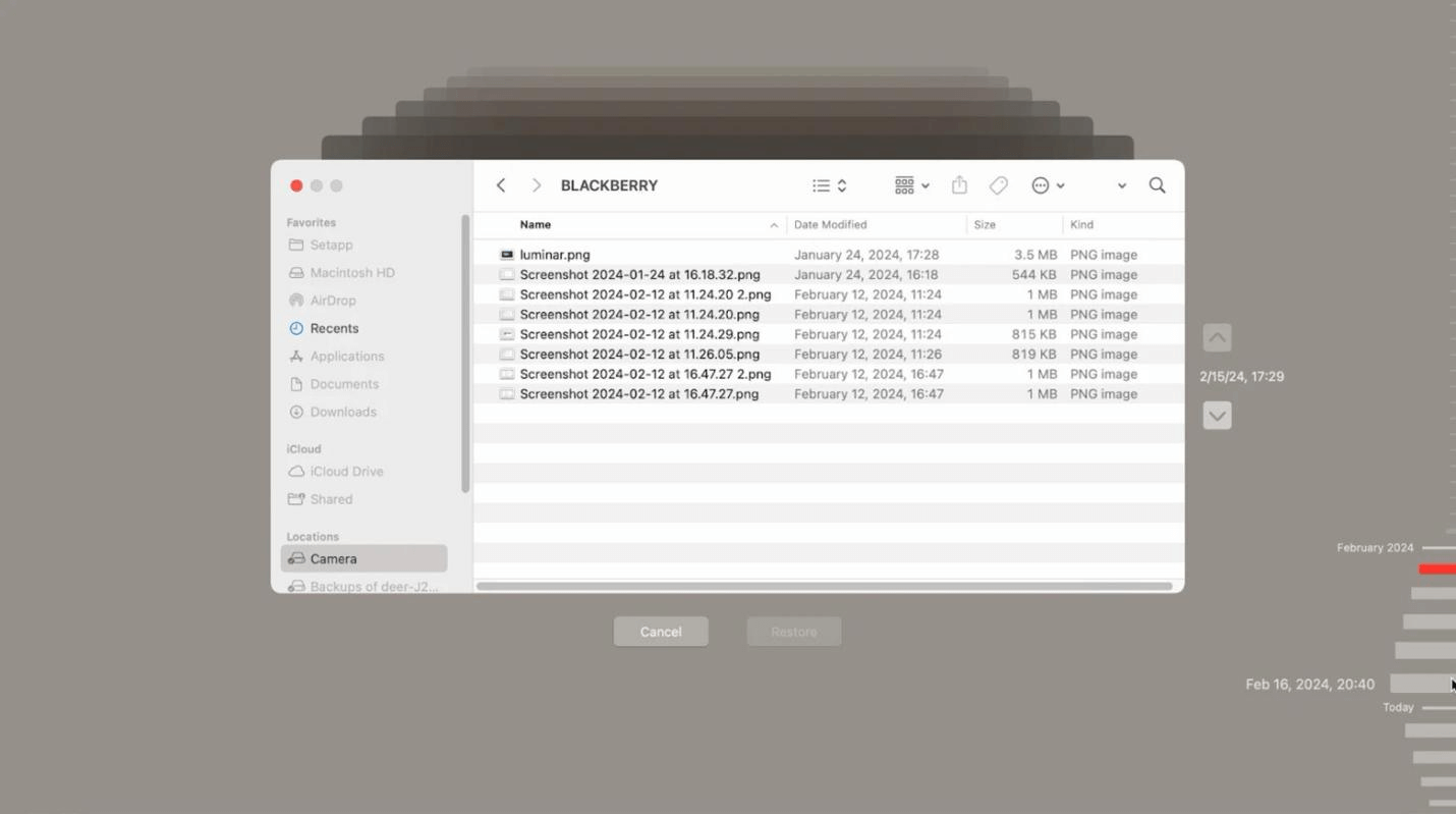 Using Time Machine Backup to unformat memory card on Mac
