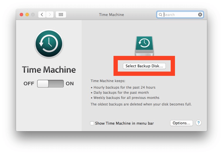 back up  Mac OSX 10.11 El Capitan