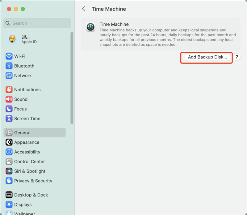 back up Mac with Time Machine