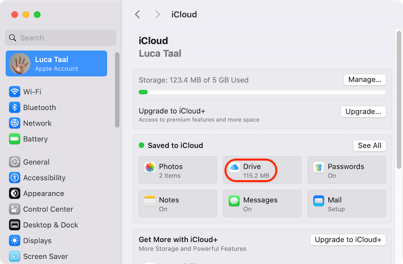 back up Mac with icloud