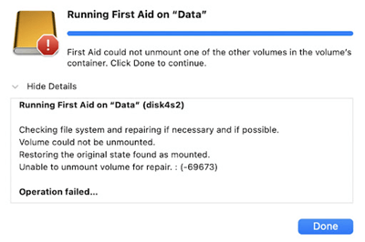 Fix Unable to Unmount Volume for Repair on Mac