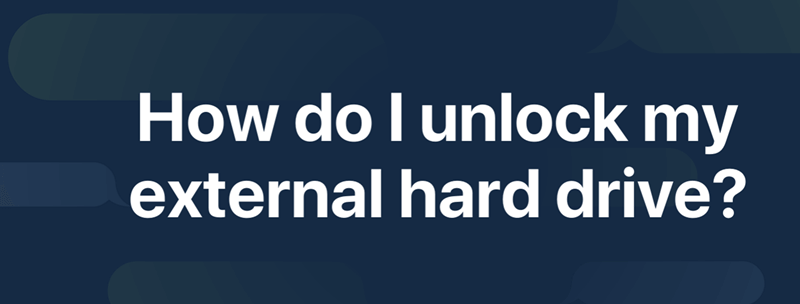 unlock external hard drive on Mac