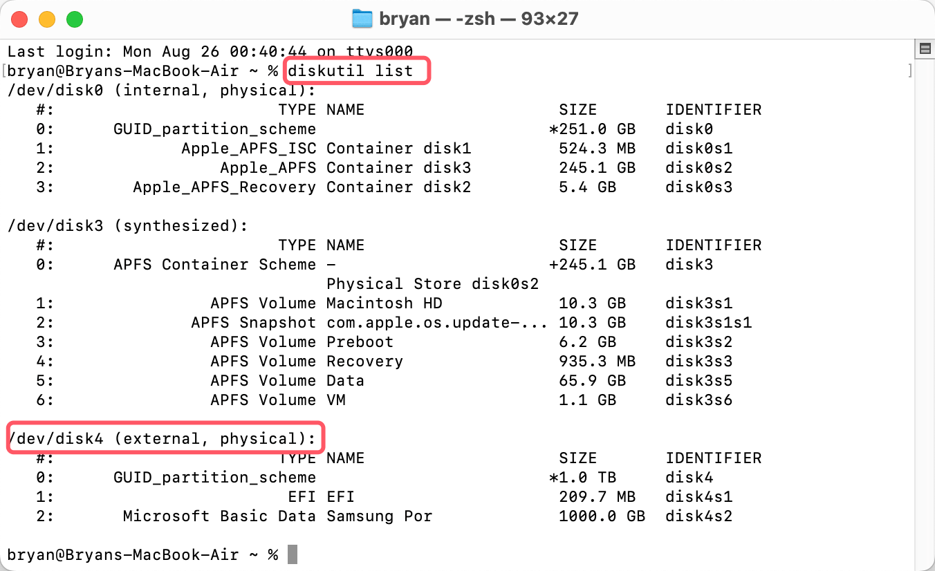 Wipe a Samsung portable SSD on Mac