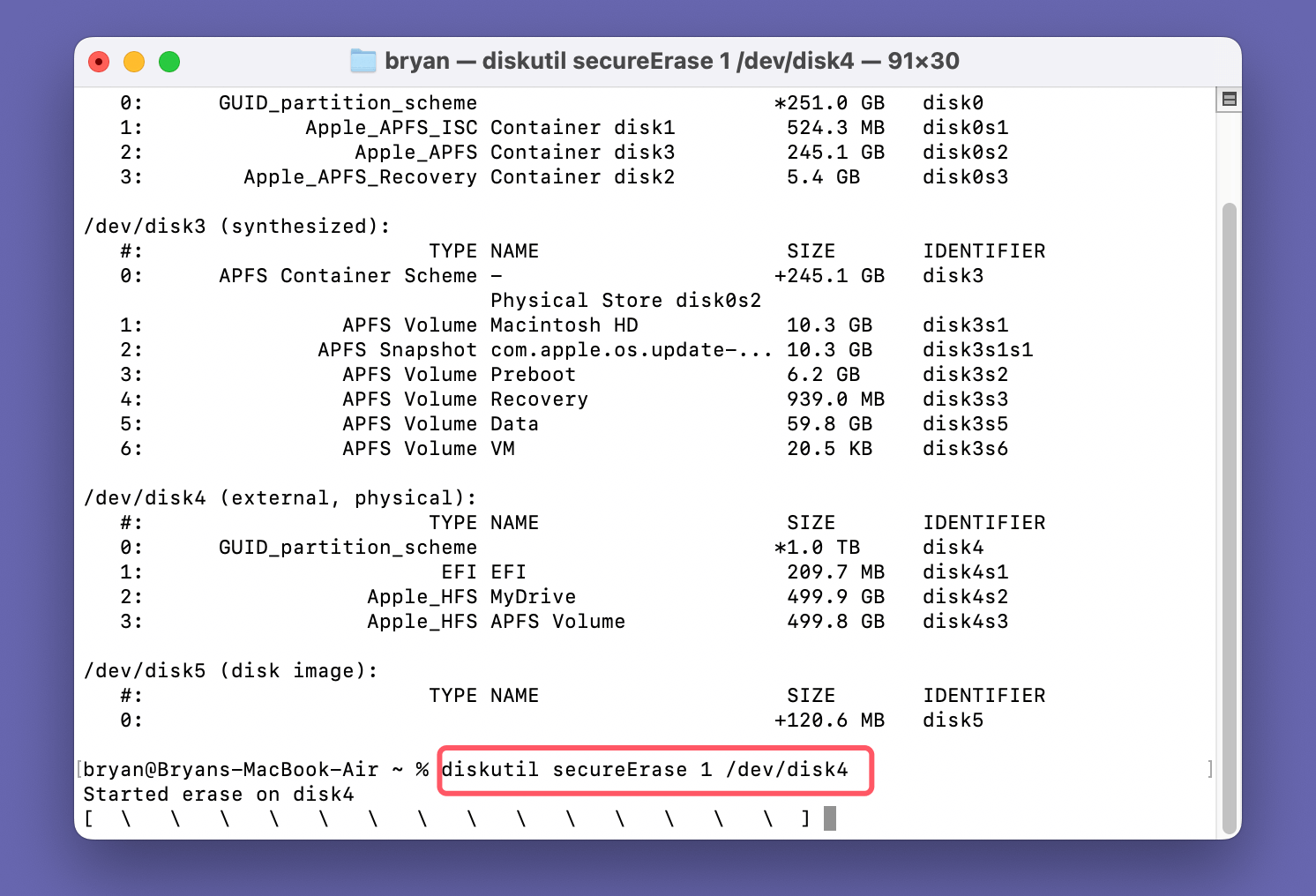 erase WD or Seagate external hard drive on Mac