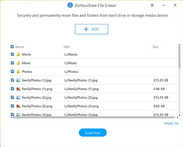 eraser file shredder windows xp