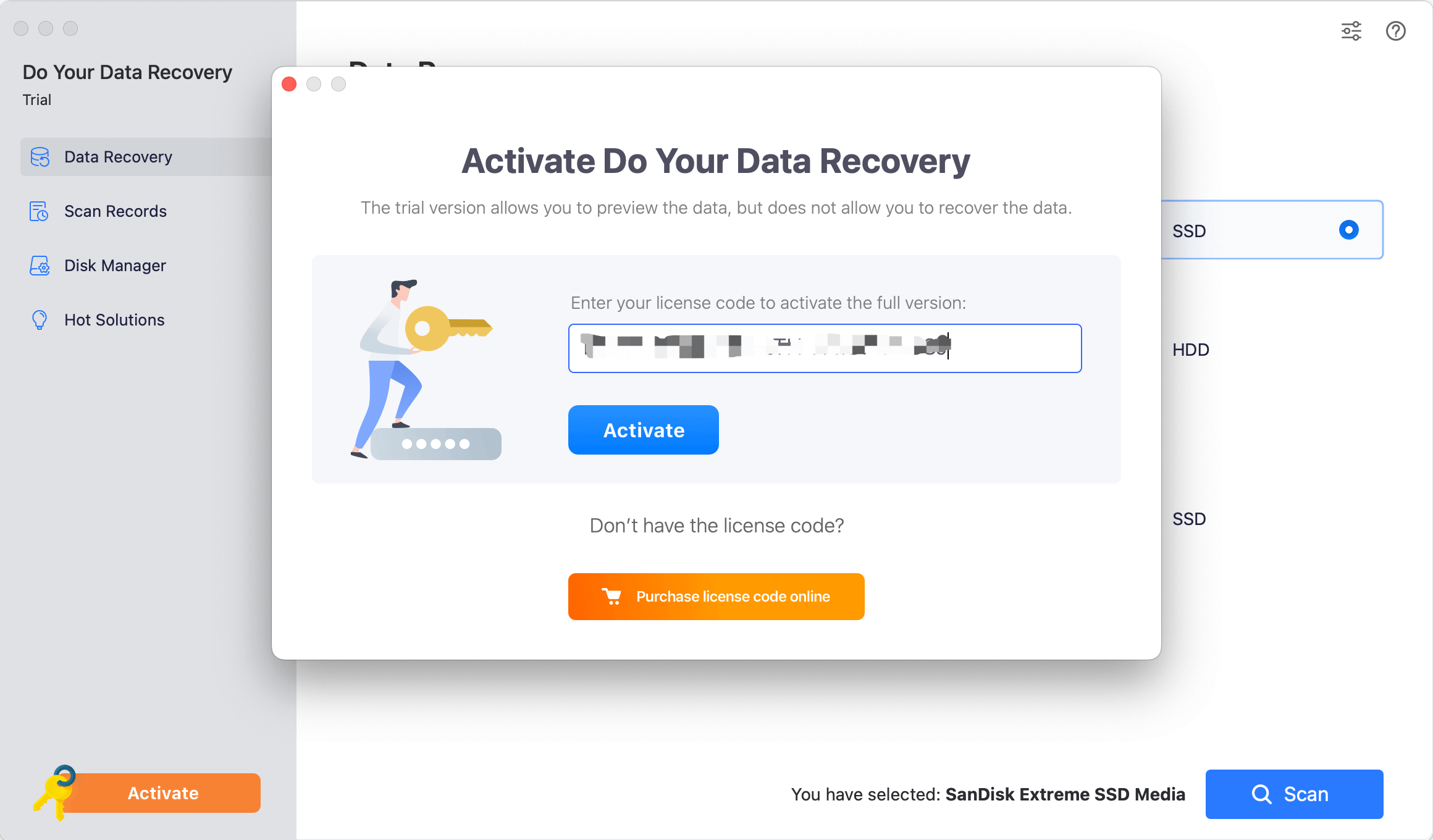 Activate Do Your Data Recovery for Mac