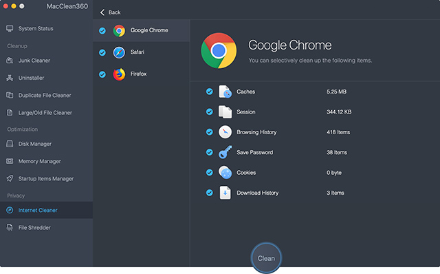 internet cleaner, mac