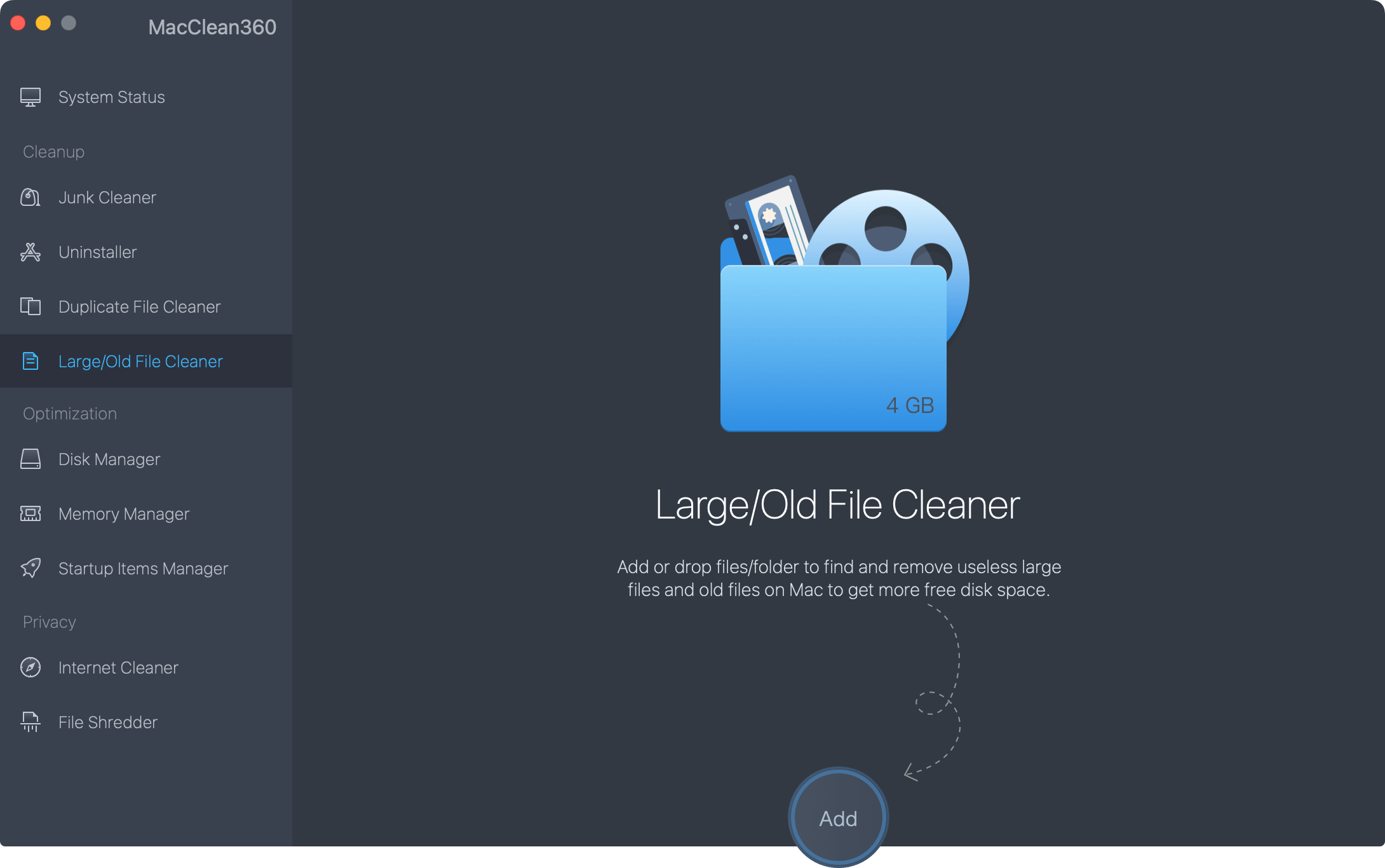 Large/Old File Cleaner