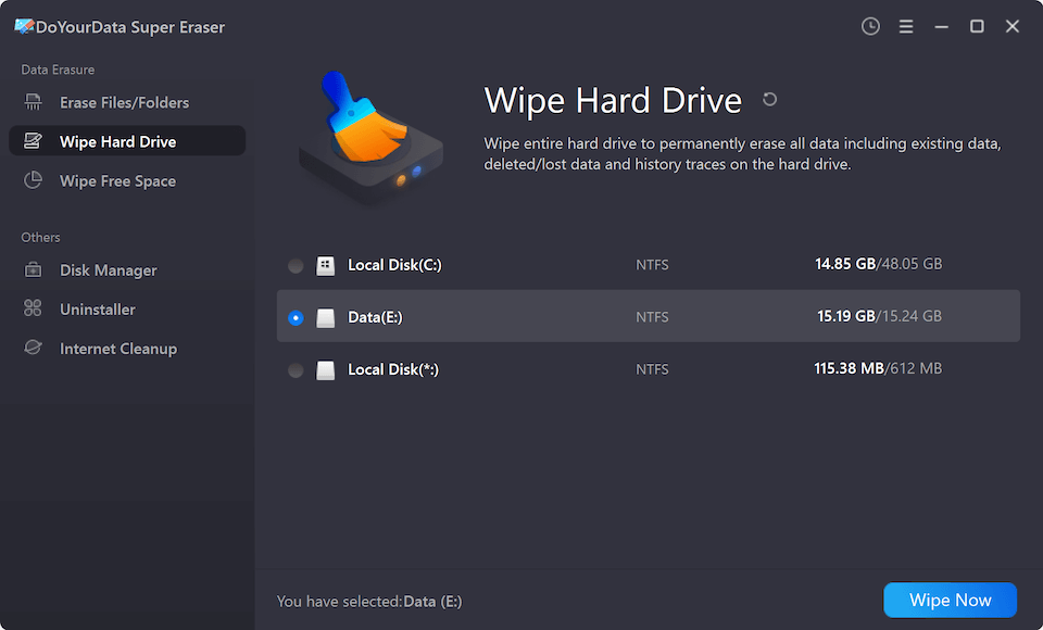 Windows Server data erasure solution